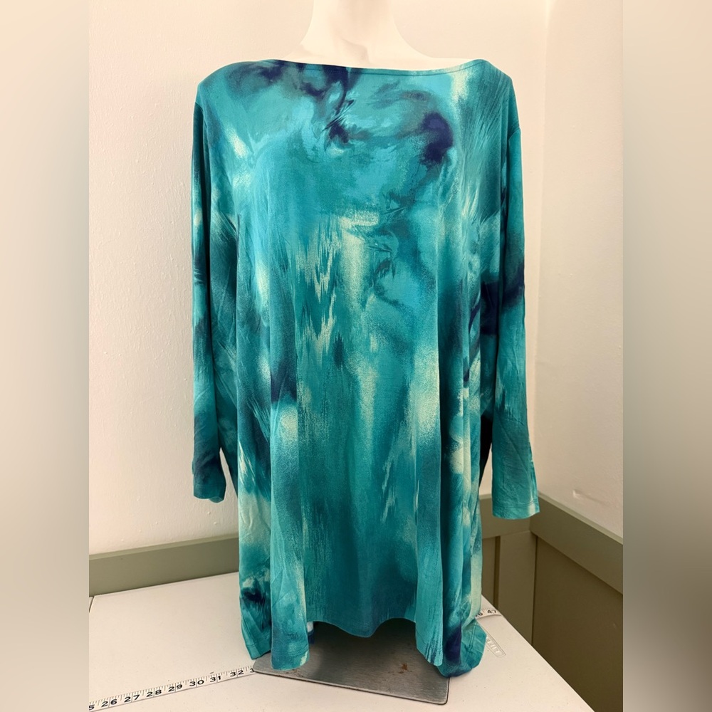 Belle by Kim Gravel Teal and Blue Top